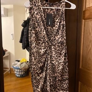 Cheetah print mini dress
